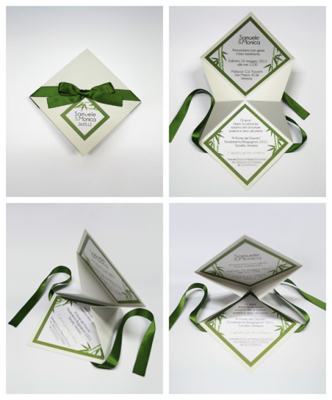 Origami: piccole opere d'arte di carta per le vostre nozze_partecipazione
