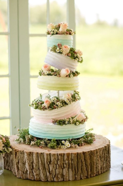 Tante belle idee con il legno per il tuo matrimonio rustico_torta nuziale