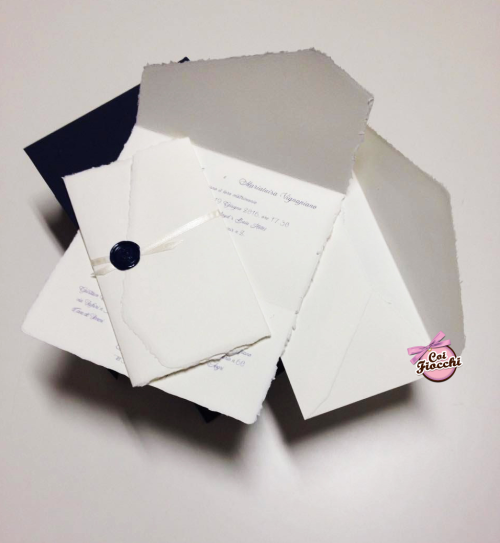 coi fiocchi wedding design inviti carta amalfi a foglio unico con ceralacca