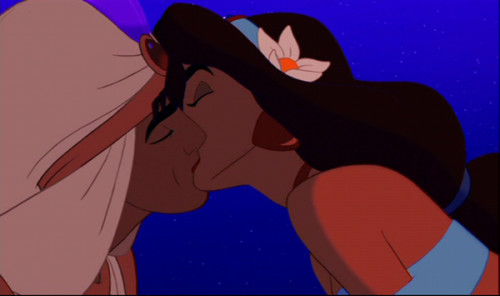 aladdin e jasmine bacio tratto dal film di animazione della disney