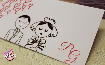 BUSTA Divertenti biglietto matrimonio con tratto morosa disegni/COMIC Set Incl 