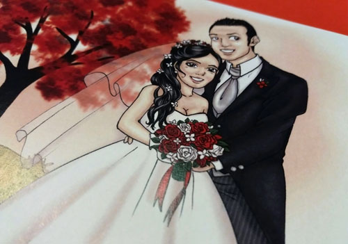 Partecipazioni di matrimonio con le caricature sposi più originali