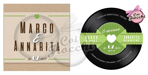 partecipazione-matrimonio-disco-vinile-con-custodia kraft