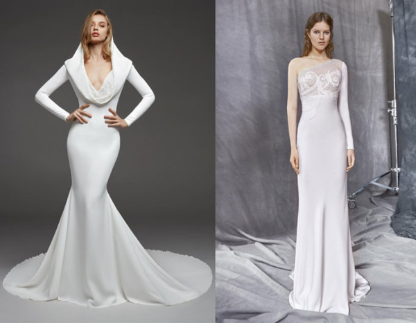 tendenze-nozze-2019-abiti-da-sposa-minimal di pronovias e yolan cris