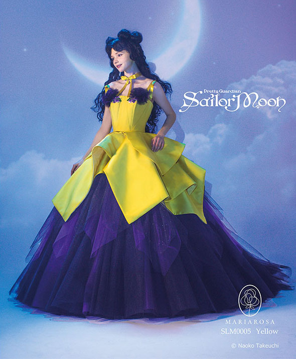 abito da sposa sailor moon ispirato a luna in versione umana