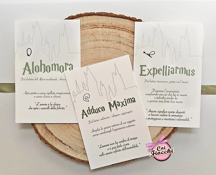 cavalieri tavolo matrimonio tema harry potter