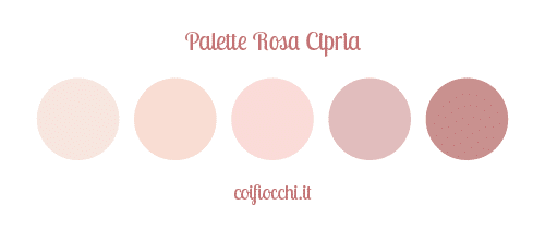 palette rosa cipria per partecipazioni coi fiocchi